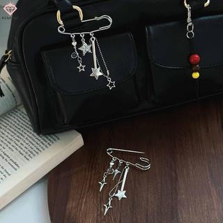 <![PCW-T] Huy Hiệu Pin Hình Ngôi Sao Bạc, Thích Hợp Trang Sức Thời Trang Y2K