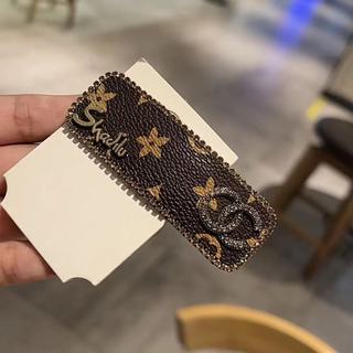 [Sản phẩm phúc lợi] Pháp Retro In Hình Thời Trang Trá Đầu Nổ Kẹp Bên bb Kẹp Da Cao Cấp Kẹp Tóc Phụ Kiện Tóc Mũ Đội Đầu