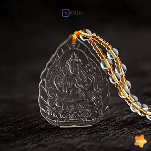 Mặt Dây Chuyền Pha Lê Tara Xanh - Bùa Hộ Mệnh Từ Văn Hóa Phật Giáo Tây Tạng - Unisex