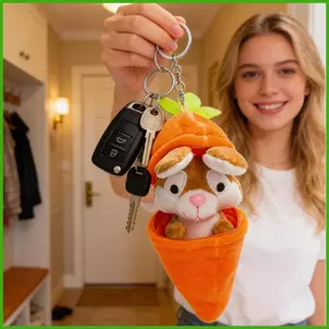 Cà Rốt Thỏ Sang Trọng Thỏ Đồ Chơi Phục Sinh Túi Charm Trang Trí Túi Xách Mặt Dây Chuyền Cho Bé Trai Bé Gái Ba Lô Túi Ví Trường wipqsvn