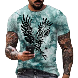 Họa tiết đại bàng in 3D - Áo ngắn tay cổ tròn unisex