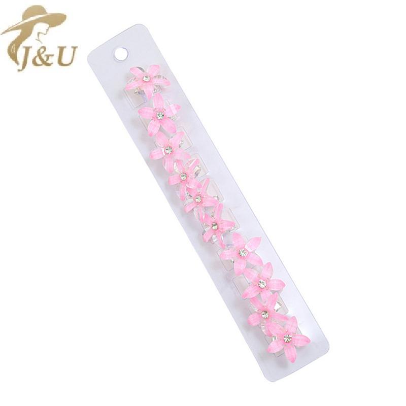 JU 10 Chiếc Kẹp Tóc Hoa Nhỏ Cho Trẻ Em Gái, Bộ Phù Hợp Với Mũ Đội Đầu Dễ Thương
