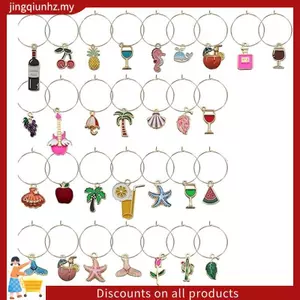 30 Chiếc Nhận Dạng Uống Rượu Thủy Tinh Quyến Rũ Cho Thân Kính Kính Đánh Dấu Đi Biển Theo Chủ Đề Dự Tiệc Cung Cấp Thẻ