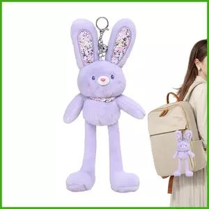 Thỏ Sang Trọng Búp Bê Mềm Móc Khóa Trang Trí Nhồi Bông Thỏ Sang Trọng Đồ Chơi Cho Ba Lô Trang Trí Túi Xách Tote Valentine wipqsvn