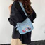 Retro Denim Túi Nữ Mới Hoạt Hình Dễ Thương Thêu Nách Túi Đa Năng Dung Tích Lớn Đi Lại Túi Đeo Vai