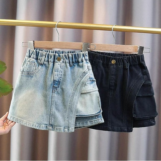Quần short jean bé gái – Dáng chữ A năng động, túi hộp cá tính, mặc hè thoải mái