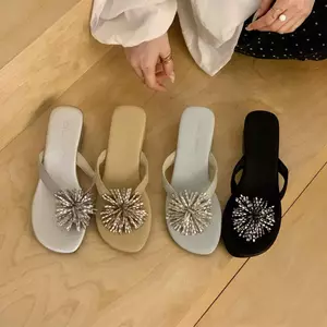 TT Pháo Hoa Flip-Flops Nữ Mùa Hè 2026 Mũi Tròn Nêm Flip-Flops Dép Dép
