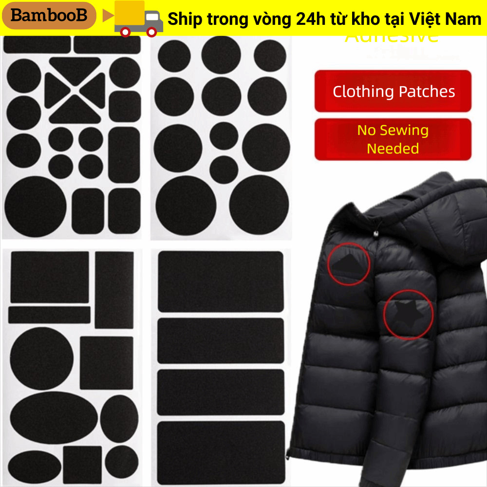Miếng vải may truyền nhiệt DIY, nhãn dán huy hiệu tự dính, chống thấm nước, giặt được, đính trang phục