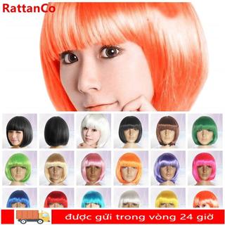 RATTANCO Bob Tóc Giả Ngắn Unisex Thẳng Halloween