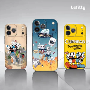 TP-1 Classic Game C-Cuphead Ốp Lưng Điện Thoại IPhone 17 16 15 14 13 12 11 Pro Max Plus Mini Đen Mờ Vỏ Mềm Funda