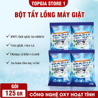 Bột vệ sinh lồng máy giặt TopGia, Combo 3 gói tẩy lồng giặt, khử mùi, làm sạch cặn bẩn, diệt khuẩn