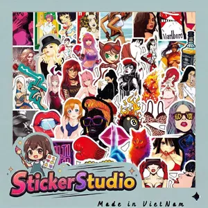 Set Sticker Các cô gái quyến rũ Chống Nước Dán Laptop Vali Mũ Bảo Hiểm Sổ Tay