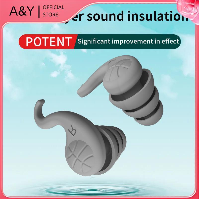 Nút tai cách âm A & Y để ngủ Miếng đệm tai silicon mềm Bảo vệ tiếng ồn Du lịch Bảo vệ có thể tái sử dụng Nút bịt tai âm thanh.