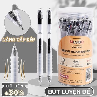 Bút bi bấm mực gel ngòi 0.5mm nét đẹp, đồ dùng văn phòng phẩm viết trơn, mực đều màu sắc đa dạng cho học sinh sinh viên