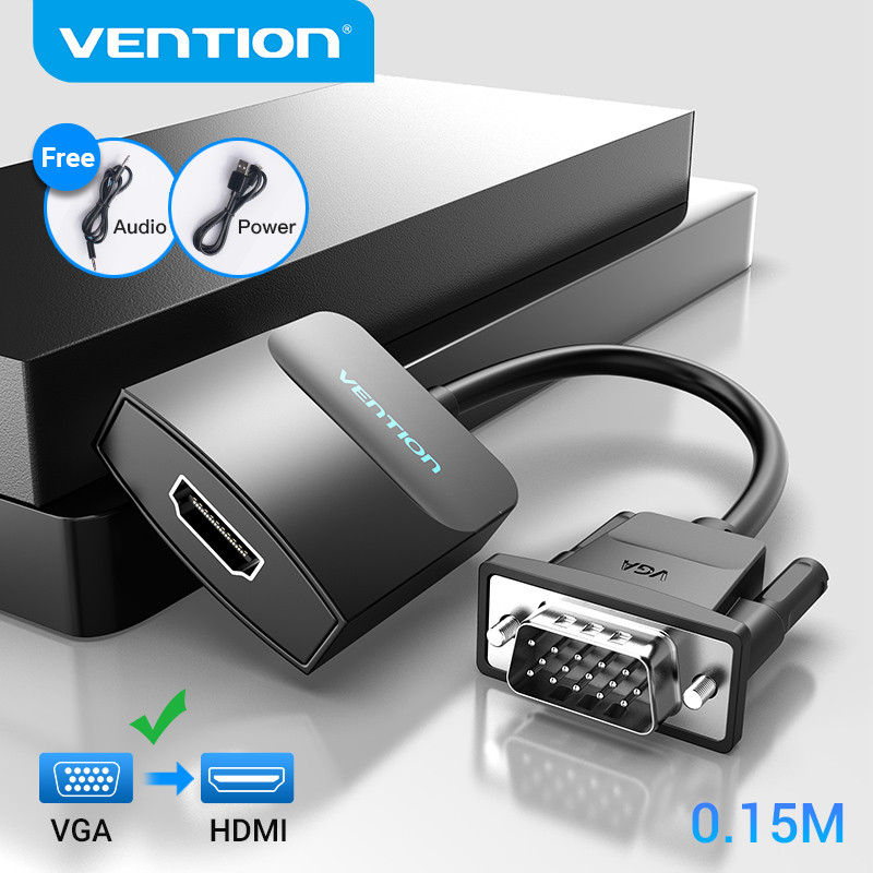 Vention Bộ chuyen đổi VGA Sang HDMI 1080P Video Âm Thanh HD Đầu Nối For Laptop PC TV Projector