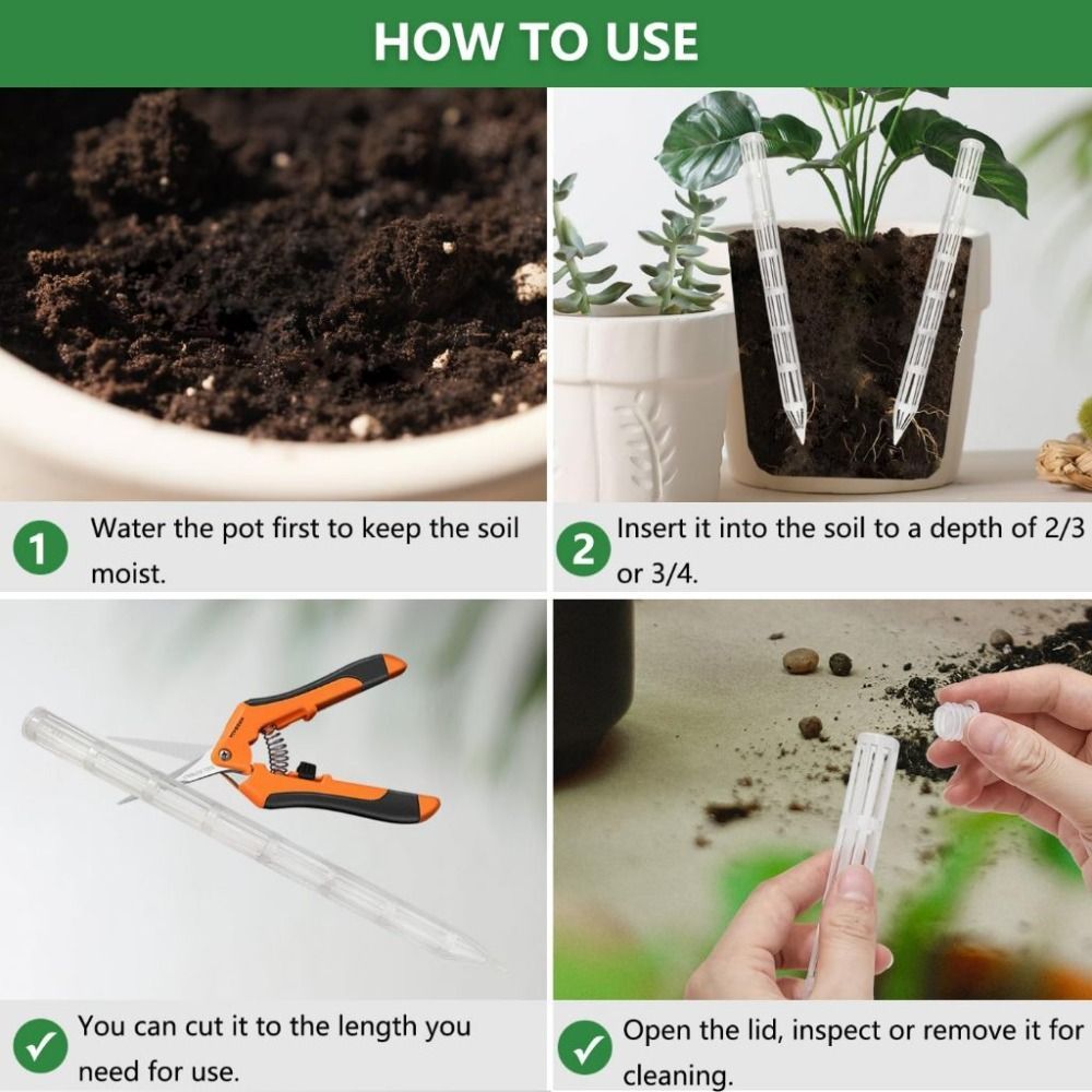 HOBBYIN 10 Ống thông gió rễ cây, Ống thông gió chậu hoa đa năng thoáng khí, Ống tuần hoàn không khí đất trong suốt chống thối