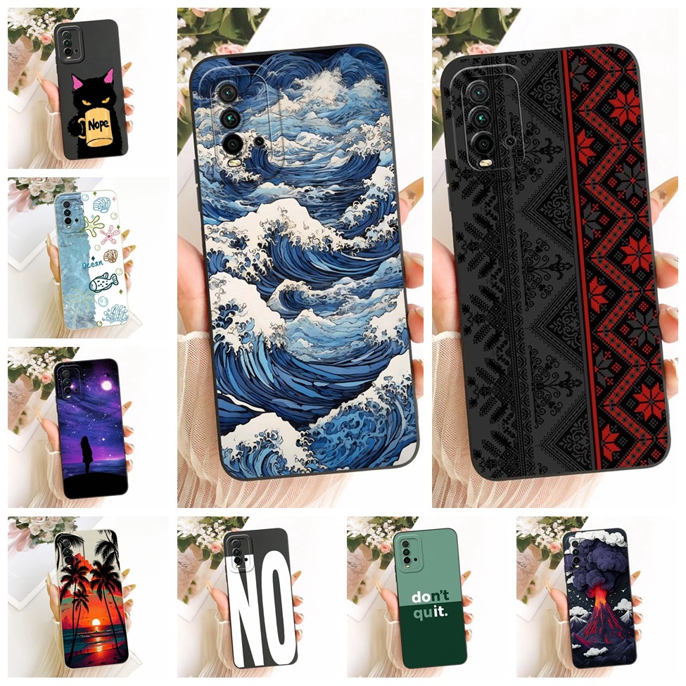 Dành Cho Redmi 9T Ốp Lưng Silicon Thời Trang Sang Trọng Mát Kawaii Vỏ Sơn Dễ Thương J19S M2010J19SG M2010J19SY