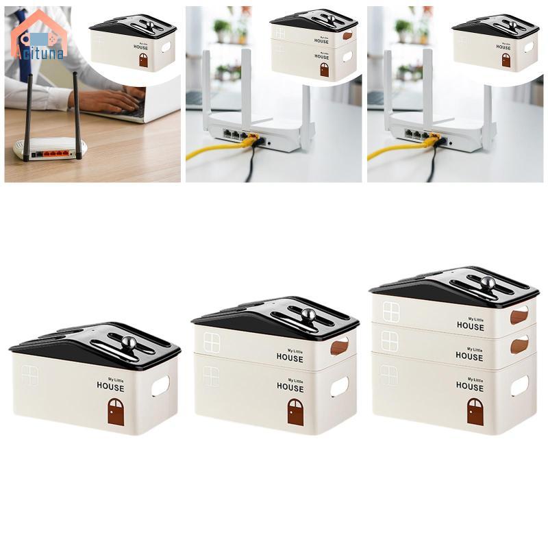 Hộp lưu trữ bộ định tuyến, Hộp quản lý cáp tiết kiệm không gian sáng tạo, Hộp dải nguồn Hider Máy tính để bàn cho gia đình văn phòng