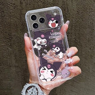 Ốp Khe Cắm Thẻ Trong Suốt Cho Redmi 15 15C 10C 12 12C 13 13C 14C A5 A4 A3 Pro 9T 9A 9C Vỏ Điện Thoại Hoạt Hình May Mắn Kuromi Bảo Vệ Cho Redmi Turbo 4 A1 + A2 + 10 Prime