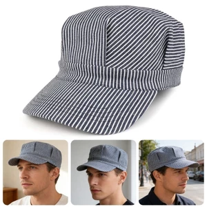 Treeling Có Thể Điều Chỉnh Kích Thước Mũ Kỹ Sư Cotton Sọc Có Cứng Pre Hóa Đơn Cong Và Thắt Lưng An Toàn Thích Hợp Cho Childre