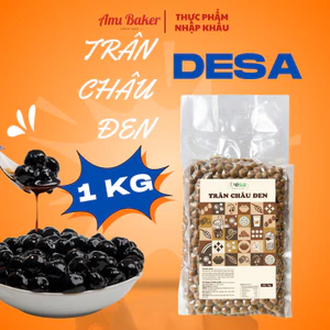Trân Châu Đen Desa Túi 1KG Thơm Ngon, Dẻo Dai Topping Chuẩn Vị Cho Trà Sữa