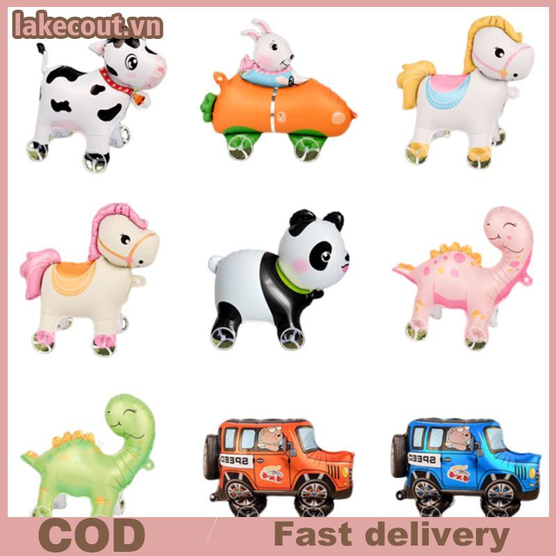 Lưới 4D Hoạt Hình Lá Bóng Voi Đứng Bóng Bay Đi Bộ Có Bánh Xe Cho Trẻ Em Trang Trí Tiệc Sinh Nhật Cho Bé Tắm Linh cẩu