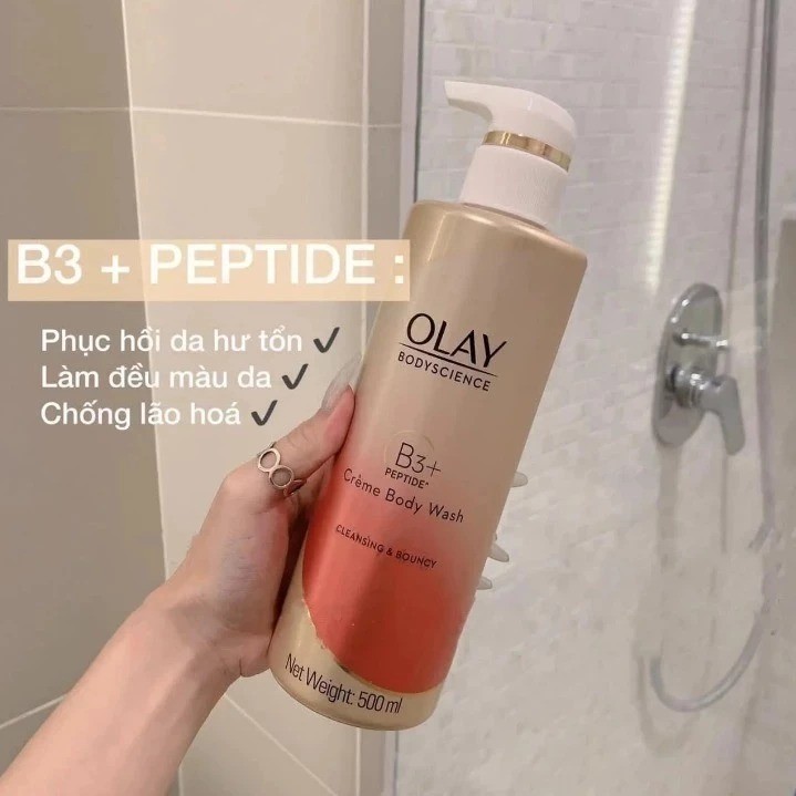 Sữa dưỡng thể, Sữa tắm OLAY B3 Whitening Body Lotion Vitamin C +Niacinamide dưỡng ẩm, dưỡng trắng cho làn da mịn màng