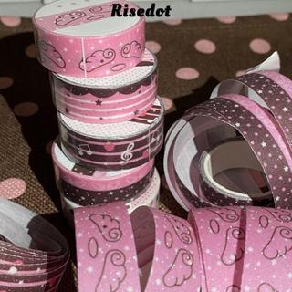 Băng trang trí RISEDOT, Băng dán dâu tây đôi cánh thiên thần, Băng DIY ngôi sao Kawaii