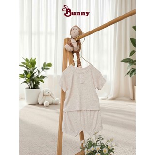 Bộ cộc cổ trụ bé trai cao cấp Bunnybaby chất tăm Hàn mềm mịn size 3-24 tháng