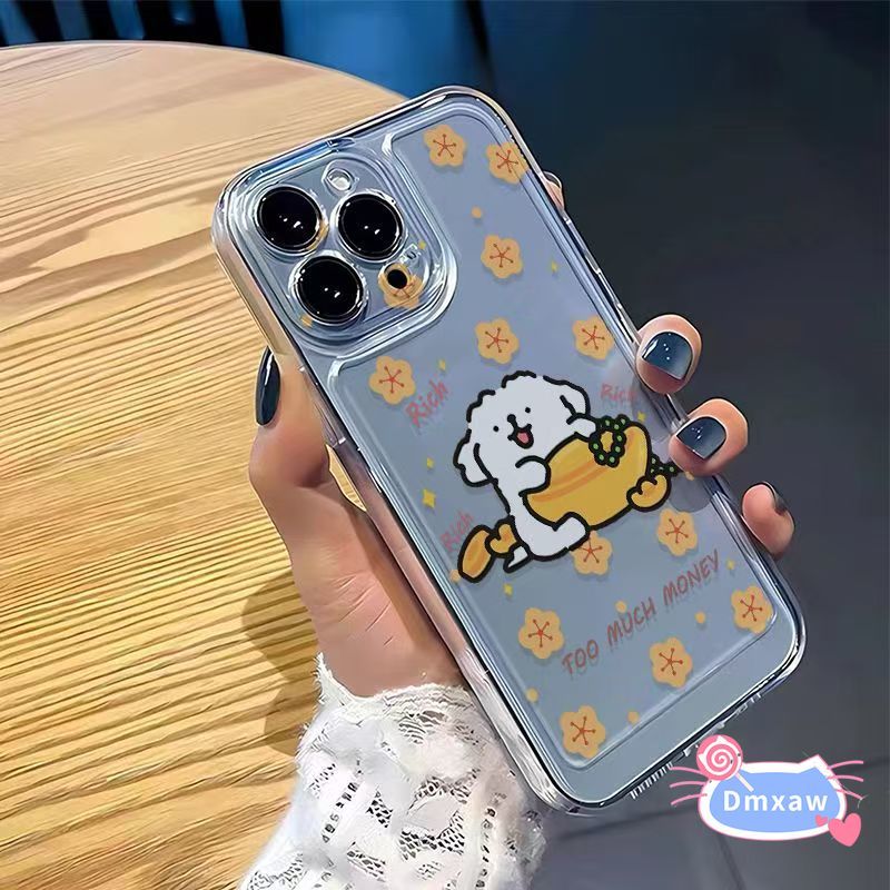 Năm Mới Cặp Đôi Dễ Thương Chó Ốp lưng Samsung Galaxy M32 M21 M21S M14 M13 A22 A22S A21S A20S A16 A15 A14 A13 A12 A11 A04S 4G 5G Vỏ Hoạt Hình Chống Rơi Trong Suốt Mềm