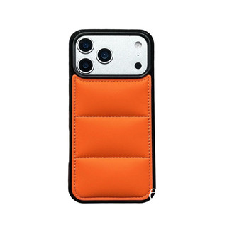 Thích hợp cho Apple 17promax màu cam xuống mùa thu đông vỏ điện thoại iPhone 16pro đơn giản 15 / 14 / 13pro bao gồm tất cả vỏ bảo vệ thời trang thương hiệu hợp thời trang