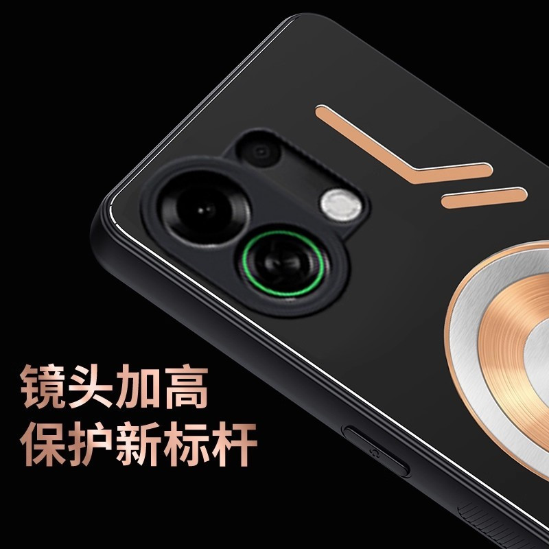 Ốp Tản Nhiệt Kim Loại Cho OPPO K13 Turbo Pro 5G Vỏ Chống Sốc Đồng Đỏ Graphene Tản Nhiệt Silicon Làm Mát Từ Tính Vỏ Điện Thoại