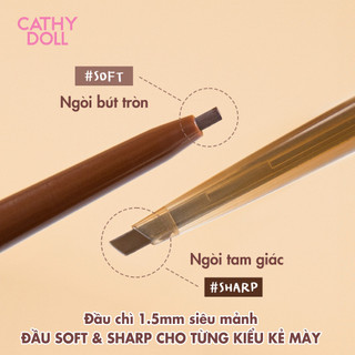 Chì Kẻ Mày Đầu Tam Giác Siêu Mảnh Cathy Doll, Dễ Kẻ, Lâu Trôi Skinny Sharp Brow Pencil 0.06 g