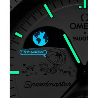 [Top] Snoopy MOONSHINE GOLD Cold Moon Mission To Earthphase Đồng hồ nam mới Chức năng đầy đủ Đồng hồ đeo tay dạ quang Quarz Chronograph có hộp
