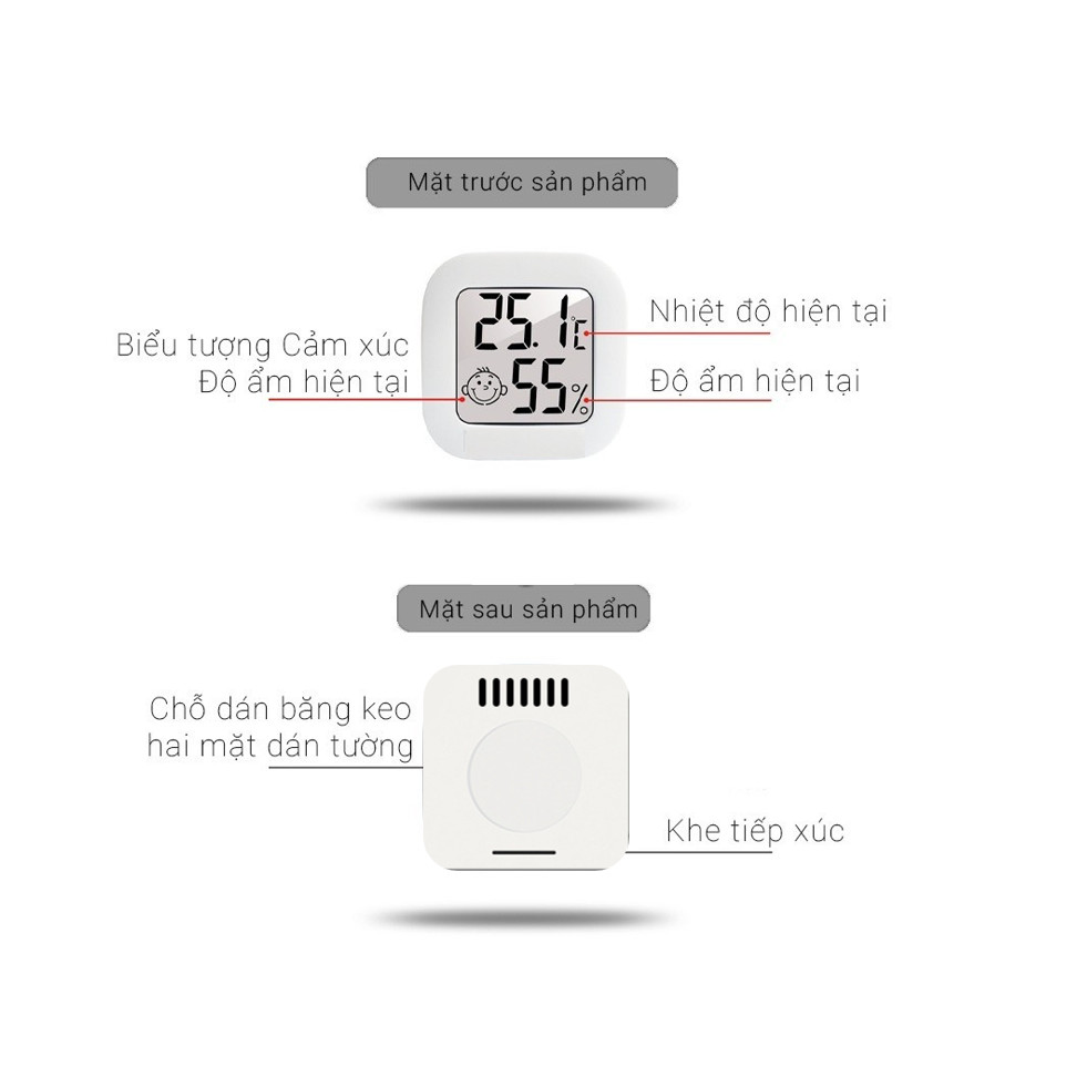 【COD】Nhiệt Kế Ẩm Kế Điện Tử LCD Mini – Đo Nhiệt Độ & Độ Ẩm Trong Nhà, Bể Cá, Bò Sát, Phòng Ngủ