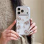 IPhone 17 Pro max Love Pink họa tiết kim cương nhúng trong keo materia Vỏ điện thoại