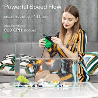 Hilivn Máy Bơm Chìm Nước Dây Nguồn 2M 10ft Nâng Cực Êm Núm Điều Chỉnh 60W Cho Bể Cá