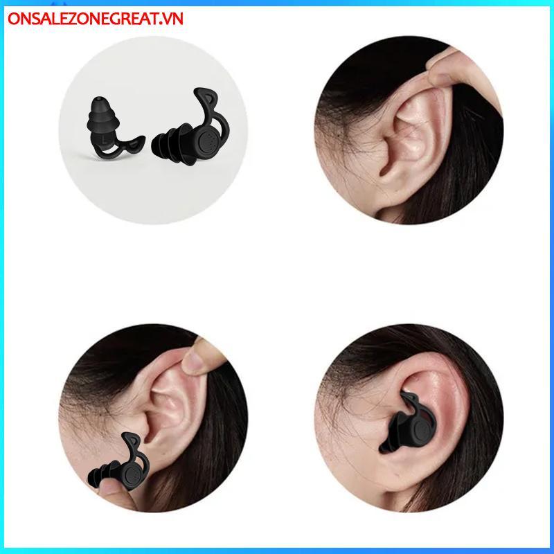Ons - 1 cặp nút tai silicone chống ồn, bảo vệ thính giác khi bơi lội, ngủ và làm việc