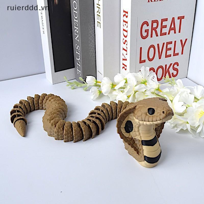 # ruierdd # Tượng King Cobra in 3D Mô hình thực tế Mô hình thực tế Đồ trang trí rắn Đồ trang trí để bàn.