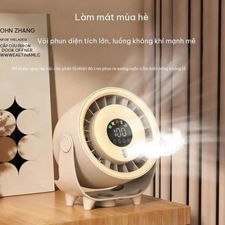 Desk Fan Silent Xịt Phun Sương, Quạt Bàn Điều Chỉnh Góc & Tốc Độ, Mát Lạnh Hiệu Quả Cho Văn Phòng