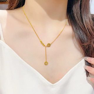 Cát vàng mịn hạt tua rua vòng cổ nữ thiết kế độc đáo Disco