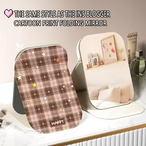 Bốp Cát Tinh Vân Gương Trang Điểm Gấp Mini Thỏ Xanh Bền Đẹp Dễ Mang Theo Mọi Lúc