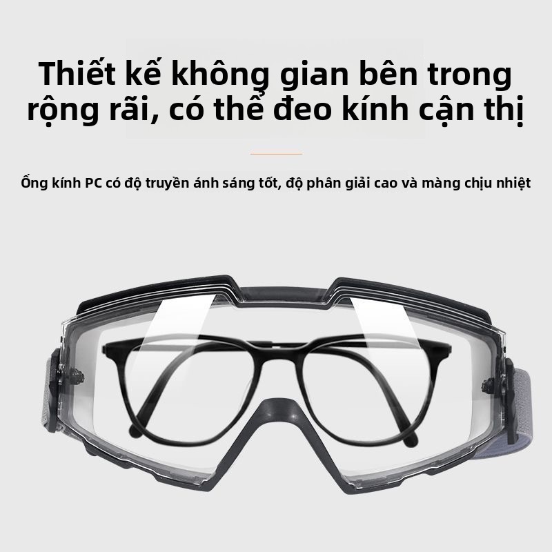 Kính bảo hộ xe điện, chống gió, chống bụi, chống bắn nước, kèm kính cận chống sương mù