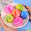 Đồ chơi bóp bóng bột cầu vồng Tpr mềm Giảm căng thẳng Fidget cho trẻ em Người lớn Tiện ích giải nén di động đầy màu sắc Tiện ích giải nén lo âu Dự tiệc Quà tặng Đồ chơi vui nhộn Đồ chơi mềm