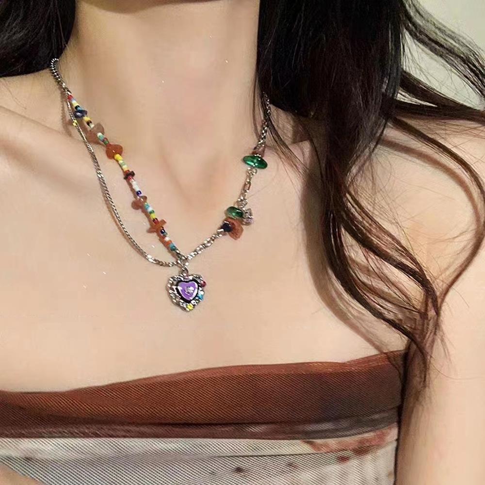 Vòng cổ nữ ngọc trai tự nhiên với pha lê nước ngọt, phù hợp làm quà tặng