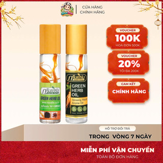 [LỐC 12 CHAI] Dầu Lăn Nhân Sâm Green Herb Oil Thái Lan 8ml