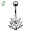 Thép Không Gỉ và Pha Lê Zircon - Nhẫn Rốn Bụng Nút Thời Trang
