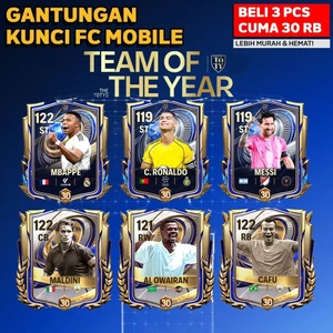 Gantungan Kunci Pemain Bola Gantungan Kunci FC Mobile TOTY Ganci Keychain Akrilik Aksesoris