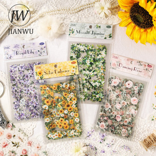 JIANWU Dream Collection Words Series Vintage Plant Hoa Phong Cảnh Chất Liệu Cắt Dán PET Sticker Sáng Tạo DIY Tạp Chí Văn Phòng Phẩm