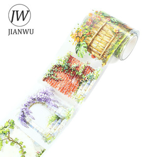 JIANWU 70mm * 200cm Vintage Cây Nho Treo Tường Vật Liệu Phong Cảnh Cắt Kéo Thêu Sò Băng PET Tạp Chí Sáng Tạo Văn Phòng Phẩm